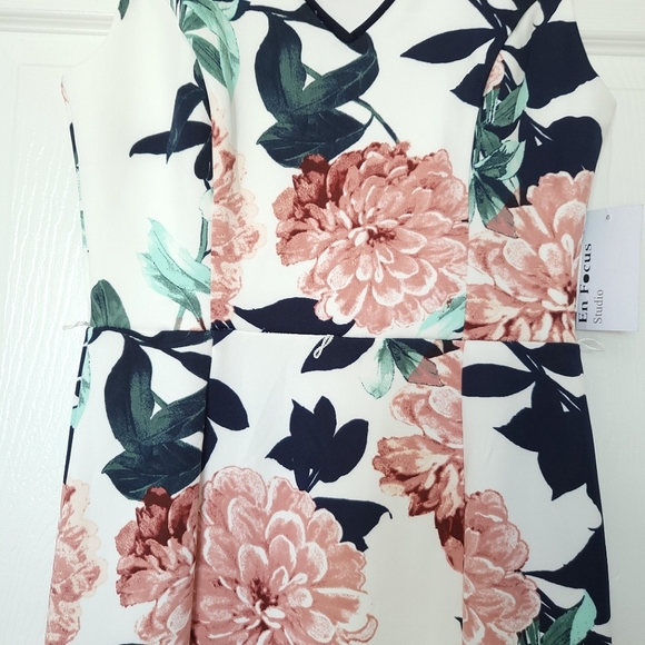 NWT En Focus Studio Floral Sleeveless Dress - Picture 5 of 11
